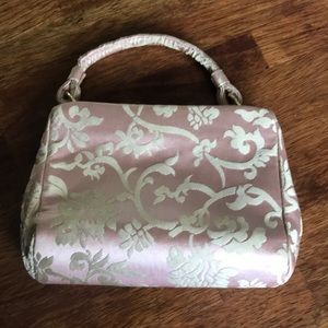 Banana Republic pink and gold evening purse